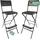Lemodo Barhocker 2er Set klappbar Rattan-Optik 120 kg belastbar  schwarz
