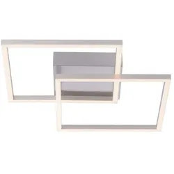 Deckenleuchte Designleuchte Deckenlampe LED Quadrat verstellbar stahlfarben