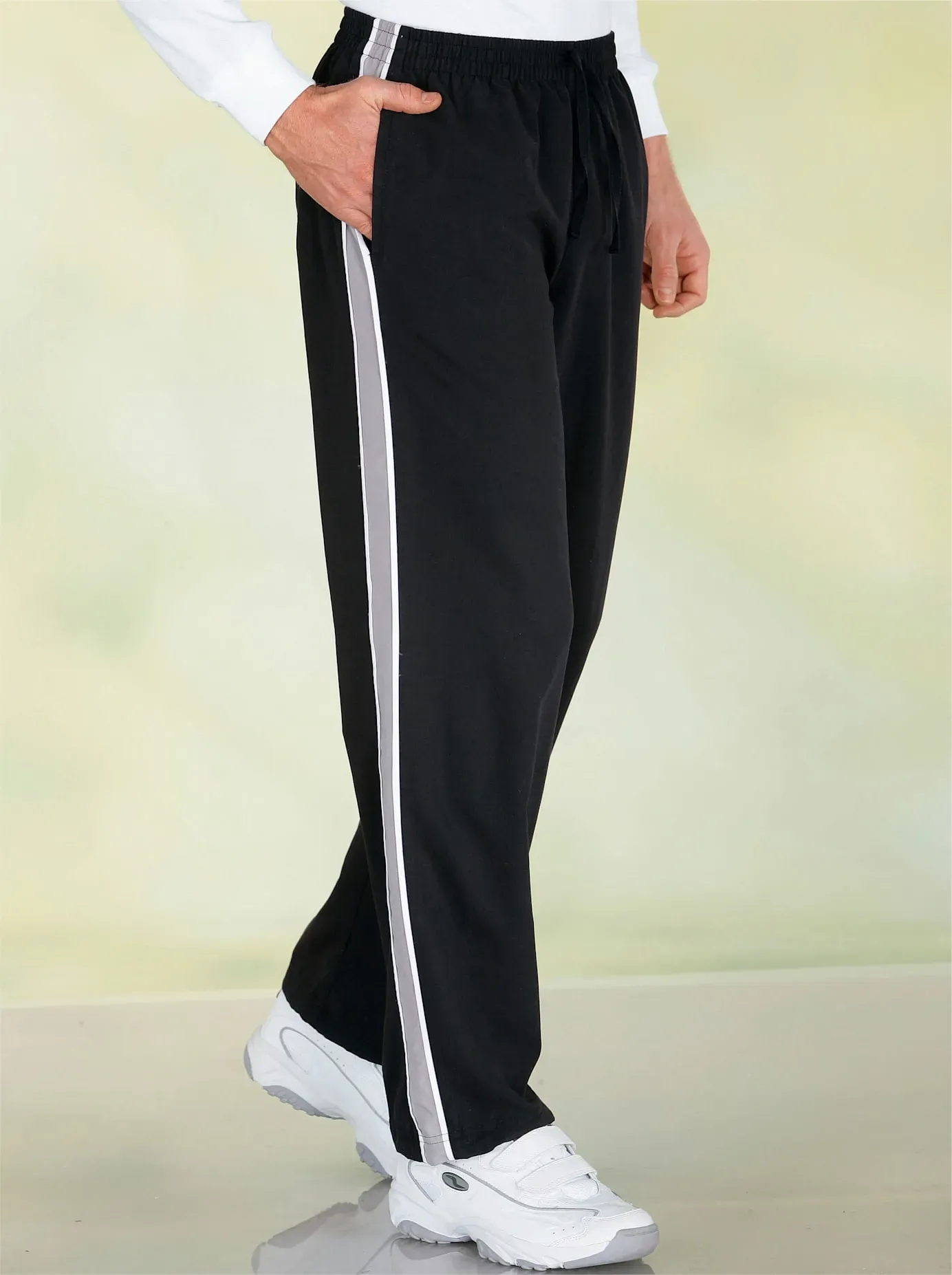 Homewearpants CLASSIC, Herren, Gr. 52, Normalgrößen, schwarz, 100% Polyester, gemustert, mehrfarbig, lang, Hosen