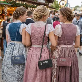 Trachtenland Sofia Umhängetasche Kunstleder Weiß