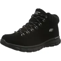 SKECHERS Damen Synergy Winter Nights Kurzschaft Stiefel, Black Trubuck/Trim #l, 37 EU