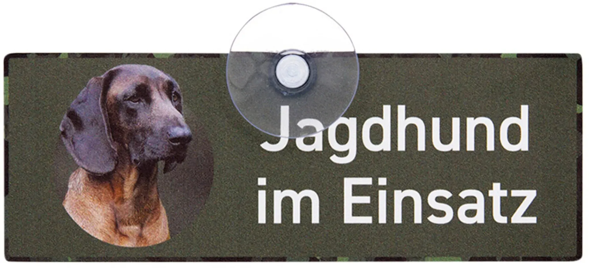 Wilde Hilde Original Autoschild Jagdhund im Einsatz