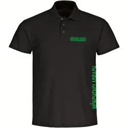 multifanshop Poloshirt - Mönchengladbach - Brust & Seite - Druck grün - Polo