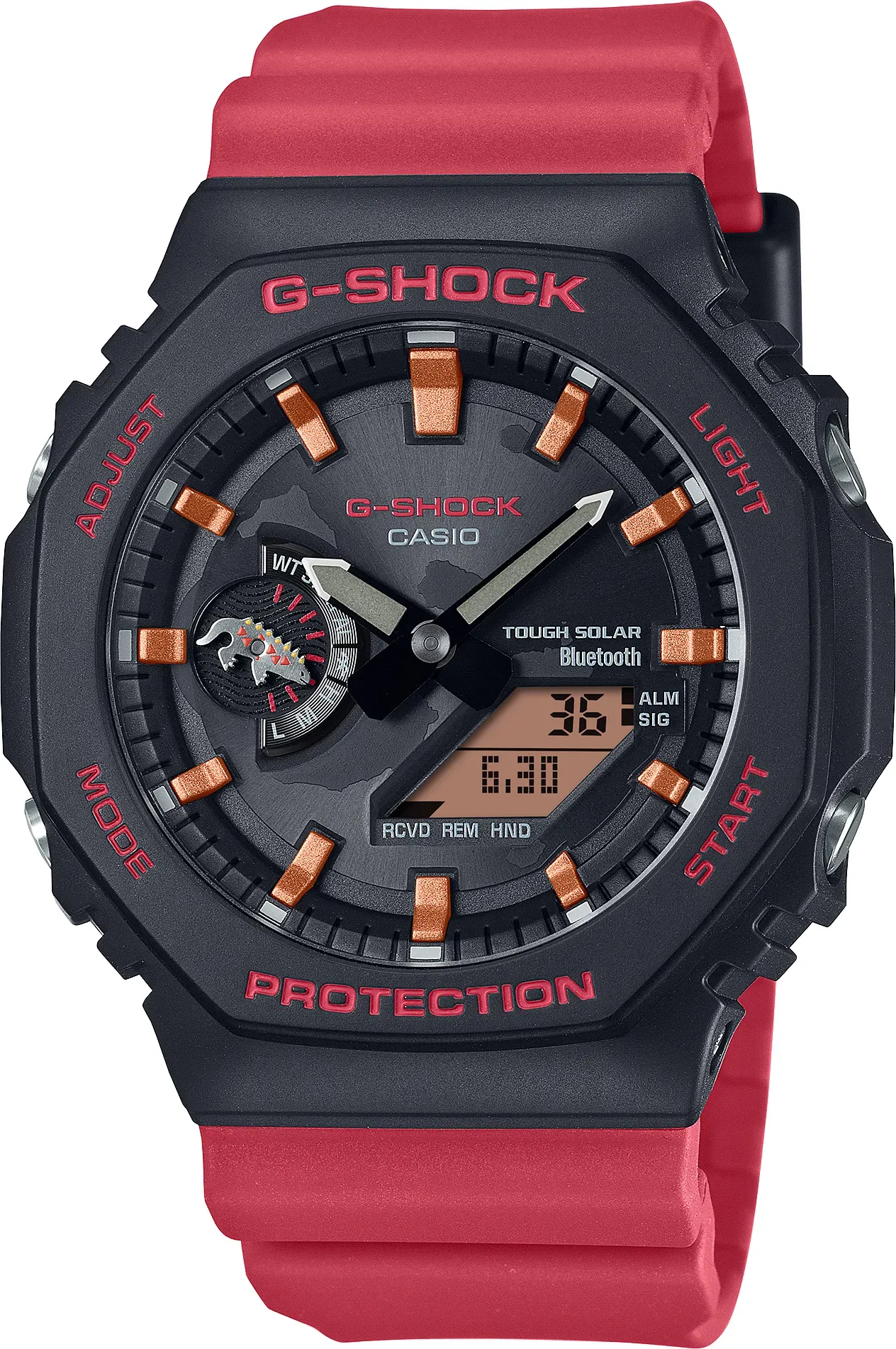 G-SHOCK Uhr GA-B2100CD-1A4 by CASIO | Schwarz/Rot