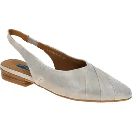 Everybody Brunilde Sling Pumps grau silber Glitzer für Damen, grau, Größe 39 1⁄2 EU
