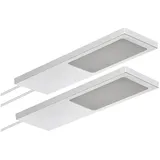 SO-Tech - sotech LED-Möbelleuchte GIULIA ii ohne Sensor silbergrau, 2700K warmweiß inkl. Trafo & Verteiler, 2er Set