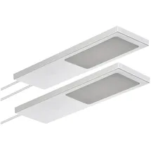 SO-Tech - sotech LED-Möbelleuchte GIULIA ii ohne Sensor silbergrau, 2700K warmweiß inkl. Trafo & Verteiler, 2er Set