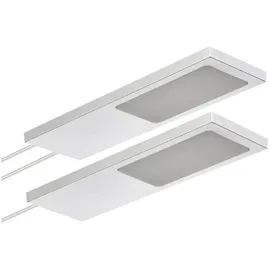 SO-Tech - sotech LED-Möbelleuchte GIULIA ii ohne Sensor silbergrau, 2700K warmweiß inkl. Trafo & Verteiler, 2er Set