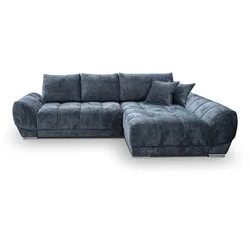 Ecksofa Violet Stoff Blaugrau