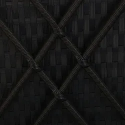 vidaXL 3-tlg. Garten-Sonnenliegen mit Teetisch Poly Rattan Schwarz