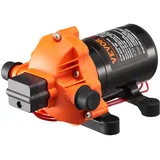 Vevor 12-V-Membranpumpe, 6,81 L/min, 3-Kammer-DC-Wasserpumpe mit automatischem Druckschalter 40–100 PSI einstellbar, 60 PSI, 1/2 Zoll MNPT-Anschluss, für Wohnmobil, Yacht, Imbisswagen, Camper, Marine