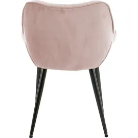 CLP Esszimmerstuhl Tanna Samt pink 4er Set