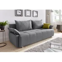 Schlafsofa COLLECTION AB "Funtastic", grau (hellgrau), B:212cm H:84cm T:96cm, Zierkissen: 100% Polyester, Struktur (100% Polyester), Kunstleder SOFTLUX, Microfaser PRIMABELLE (100% Polyester), Sofas, mit Federkern, Bettfunktion, inklusive 2 Rücken- und 1 Zierkissen, Topseller