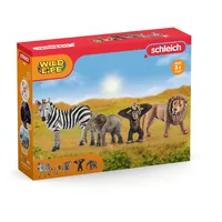 Schleich 42387 - Wild Life Starter-Set (Löwe, Zebra, Elefantenbaby,