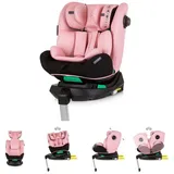 Chipolino Autokindersitz Kindersitz i-Size Olympus, bis: 36 kg, (40-150cm) ISOFIX 360 Grad drehbar Stützbein rosa