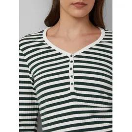 s.Oliver Ripp-Langarmshirt Petrol/Weiß 3XL