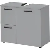 BASIC by Balculina Waschbeckenunterschrank BASIC BY BALCULINA "Vanice, Badezimmerschrank B/H/T 70x60x35cm", grau, B:70cm H:60cm T:35cm, FSC-zertifizierter Holzwerkstoff, Schränke, Waschbeckenunterschrank, Breite 70cm, Softclose, FSC-Mix 70%,Made in Europa