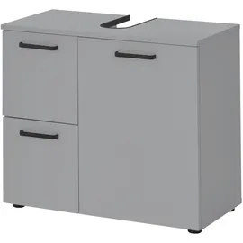 BASIC by Balculina Waschbeckenunterschrank BASIC BY BALCULINA "Vanice, Badezimmerschrank B/H/T 70x60x35cm", grau, B:70cm H:60cm T:35cm, FSC-zertifizierter Holzwerkstoff, Schränke, Waschbeckenunterschrank, Breite 70cm, Softclose, FSC-Mix 70%,Made in Europa