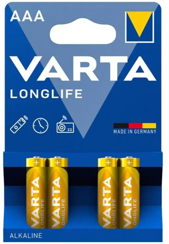VARTA - LANGLEBIGE ALKALINE-BATTERIE AAA LR03 BLISTER*4