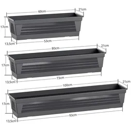Plastard Milano 60 60 x 21 x 17 cm Anthrazit
