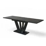 ENDO Möbel Alex 130-210 cm Säulentisch schwarz