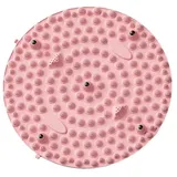 Fußmassagematte, Anti-Ermüdungs-Stein, Akupunktmatte, Fußreflexzonen-Pad, Entspannungsmassagematte, ergonomische Akupressurmatte zum Gehen, Partikel, tragbares Massagewerkzeug, Rosa, 55 cm