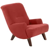 58 aufm Kessel Cocktailsessel Kajsa Velourstoff 58 x 71 x 70 cm Terracotta mit Relax-Funktion