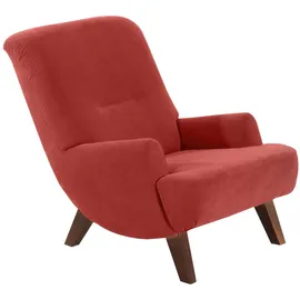58 aufm Kessel Cocktailsessel Kajsa Velourstoff 58 x 71 x 70 cm Terracotta mit Relax-Funktion