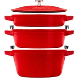 Staub Cocotte Kochtopfset 3-tlg. kirsch-rot