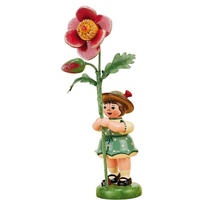 Hubrig Volkskunst GmbH Hubrig Blumenmädchen 11cm Blumenkind mit Heckenrose
