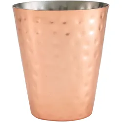 Edelstahlbecher konisch, gehämmert kupferfarben - 410ml