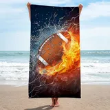 Strandtuch groß 100x200 cm 3D Handball, Microfaser Handtücher, Strandlaken Handtuch, Schnell Trocknen Strandhandtuch Herren Frauen Badetücher, Badetuch, Strandtücher