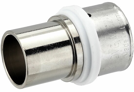 Pressfitting-Übergang 32 x 3,0 mm MV-Rohr auf 28 mm Kupferrohr - Pressanschluss vernickelt