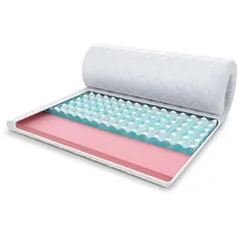 Fdm Topper 90 x 200 cm mit RavineBlue-Schaum 8 cm weiß