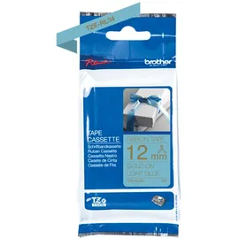 Brother P-Touch Band TZe-RL34 gold auf textil hellblau 12mm / 4m