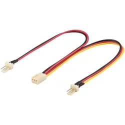 Goobay PC-Lüfter Y-Stromkabel, 3-Pin Stecker/Buchse - 2x Lüfter-Stecker (3-Pin) > Lüfter-Buchse (3-Pin)