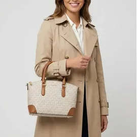 Michael Kors Murphy Large Umhängetasche Kunstleder Beige/Weiß