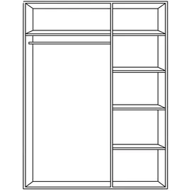 Harper Kleiderschrank HARPER BREST 120 x 196 x 54 cm Braun