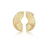 ELLI PREMIUM Ohrstecker Hänger Fächer Form Trend gold 925 1