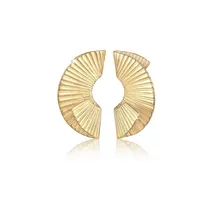 ELLI PREMIUM Ohrstecker Hänger Fächer Form Trend gold 925 1