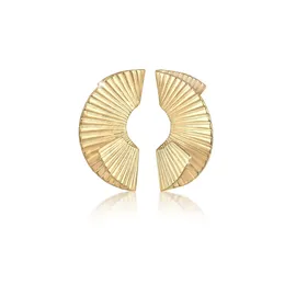 ELLI PREMIUM Ohrstecker Hänger Fächer Form Trend gold 925 1
