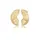 ELLI PREMIUM Ohrstecker Hänger Fächer Form Trend gold 925 1