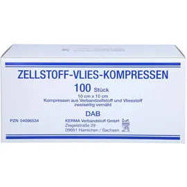 KERMA Verbandstoff GmbH Zellstoff Vlies Kompressen 10 x 10 cm 100 St.