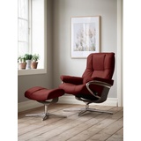 Stressless Relaxsessel STRESSLESS Mayfair Sessel Gr. Microfaser DINAMICA, Cross Base Wenge, Rela x funktion-Drehfunktion-PlusTMSystem-Gleitsystem-BalanceAdaptTM, B/H/T: 83 cm x 102 cm x 74 cm, rot (red dinamica) Lesesessel und Relaxsessel