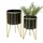 DanDiBo Ambiente Blumenhocker 2er Set Rund 96039 40 x 40 cm Gold Schwarz