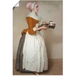 Wandbild ARTLAND "Das Schokoladenmädchen. Um 1744/45", beige (farbe bild(er): naturfarben), B:40cm H:60cm, Bilder, als Alubild, Outdoorbild, Leinwandbild, Poster, Wandaufkleber
