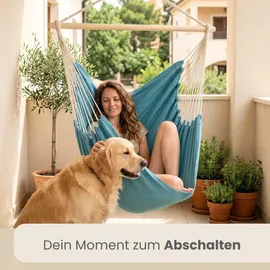 AMANKA XXL Hängesessel Blau
