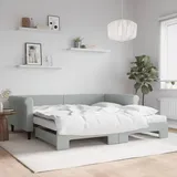 vidaXL Tagesbett 100 x 200 cm Hellgrau