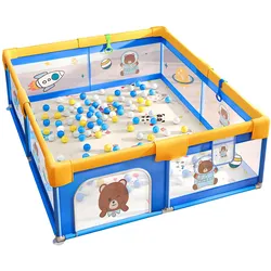 Ecosa Laufgitter 200x180cm faltbar Spielgitter Krabbelgitter Bällebad