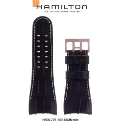 Hamilton - Khaki Action Chrono Band-set Leder-braun-35/26 H690.797.101 - braun